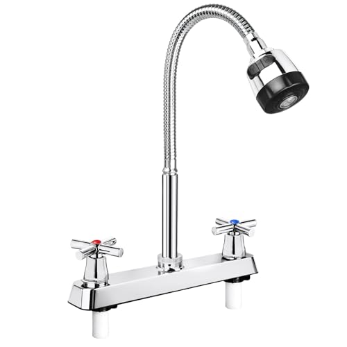 Encuentra reviews de Mezcladoras para cocina acero inoxidable de esta semana. 37 Mezcladora para Fregadero, Llave para Fregadero de Cocina de Cuello Flexible, Grifos para Cocina con 2 Asas para RV, Grifo de Cocina Moderno de Acero Inoxidable(B)