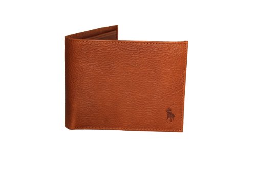 Polo Ralph Lauren Mens Cognac Passcase Wallet