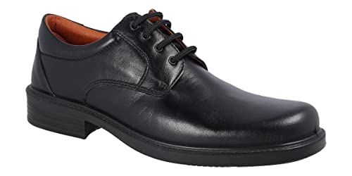 Luisetti Zapatos de Trabajo con Cordones para Hombre Zapato Confort Step 0101 Talla 43 Color Negro