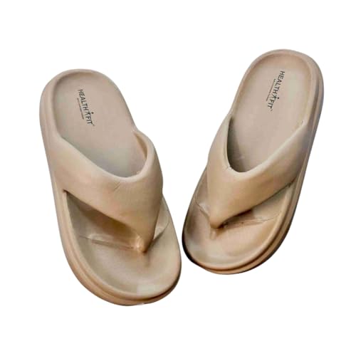 Image of HEALTH FIT Super Soft Lightweight Anti-Skid Flip-Flops Chappal for Foot Pain Relief & Comfortable Slippers & Classic Ultra Soft | Waterproof & Everyday Slip-on & Relaxing Footwear for Women HF09