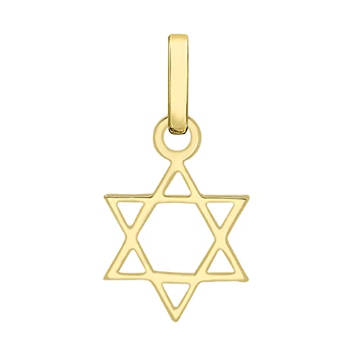 Pendentif Étoile de David or jaune 9 ct bijou discret à porter au quotidien