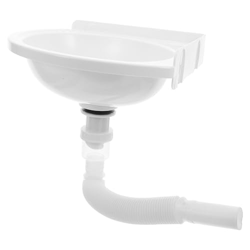 Lavabo suspendido triangular OSALADI con tubos de acero para espacios reducidos 2