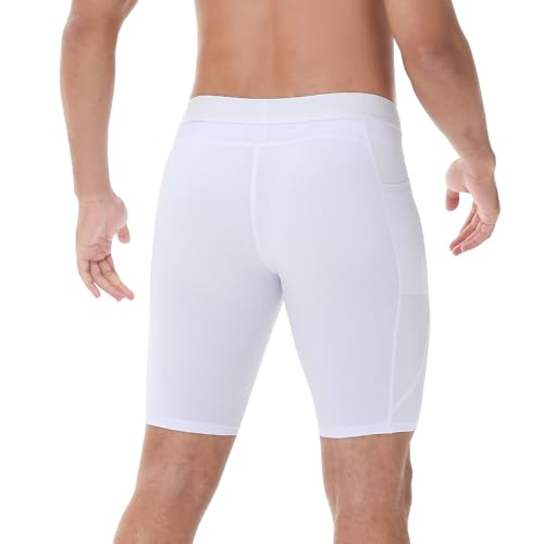 Compression Shorts for Men Pocket Compression Spandex Underwear Shorts Running Workout Athletic3