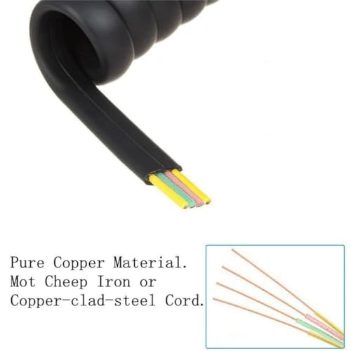 Cordon spiralé pour téléphone fixe extensible pour remplacer vos câbles - 3