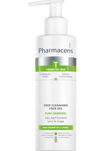 Pharmaceris T Puri-Sebogel, Antibacterial Face Wash Gel, Deep Cleansing Gel for Acne Skin Unclogs Pores