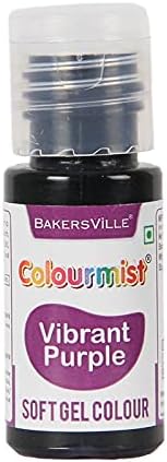Colourmist Soft Gel Paste Food Color, (Vibrant Purple), 20g | Edible Gel Colour For Fondant/Dessert/Baking |