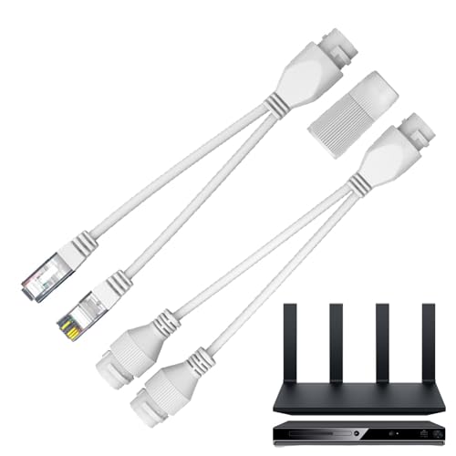 Divisor Ethernet exterior – Conector de dispositivo Ethernet, Gestión de red | Separador de red robusto, separador de cable de red impermeable para acceso simultáneo a Internet