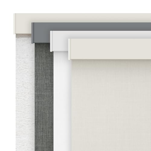 Image of AOSKY Cordless Blackout Roller Shade for Window, 33.5 inchW x 72 inchH, Linen Beige