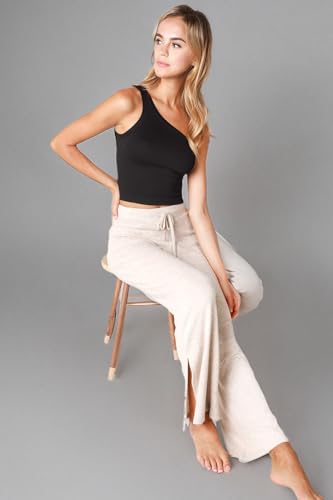 NIKIBIKI Women Seamless Solid One Shoulder Crop Top, Made in U.S.A, One Size4