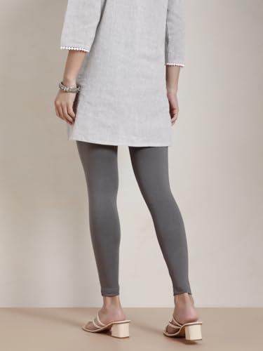 Image of TWIN BIRDS Super Stretchable Cotton Elasthane Fabric Ankle Length Leggings for Women