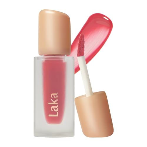 Laka Fruity Glam Tint | Glowing Korean Lip Tint with Hydrating Lightweight Texture | Buildable Color, Non-Sticky High Shine Gloss | K-Beauty Korean Makeup | #109 Fresh, 0.15oz