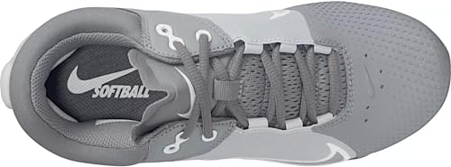 Image of Nike Women's Hyperdiamond 4 Elite Softball Cleats, Silver /Grey,(CZ5917-012) - Size 12