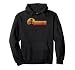 Retro Japanese Bonsai Tree Silhouette Distressed Pullover Hoodie