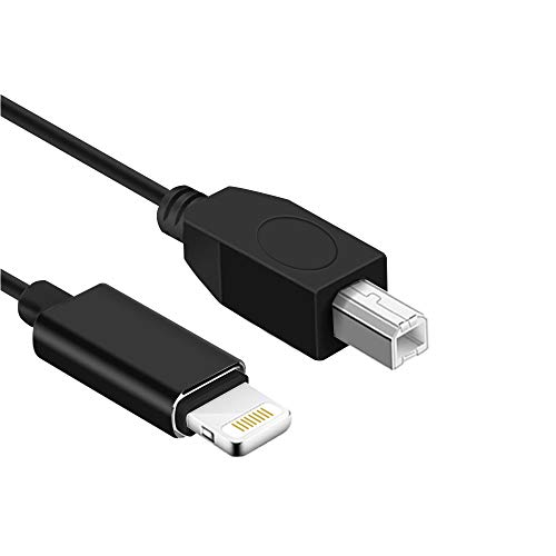 MIDI Cable Adapter for iPhone/iPad,USB 2.0 Type-B to MIDI OTG Cord for iPhone