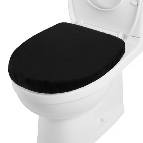 FNANJWQ Microfiber Toilet Lid Cover, Toilet Tank Lid Cover Soft Velvet Toilets Seat; Absorbent, Comfortable, Durable Adjustable Seat Covers with Elastic Bottom Fits Most Toilets Lids