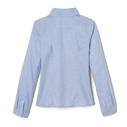 Image of French Toast Girls' Fitted Wrinkle-Resistant Long Sleeve Oxford Shirt
