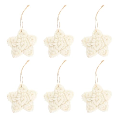 Image of FUNOMOCYA 6pcs Star Ornaments for Christmas Tree Hanging Stylish DIY Craft Decor for Festive Home Decoration and Year Props