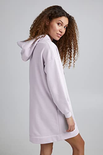 THEJOGGCONCEPT JCSAFINE Dress Women's Long Sweatshirt Pullover Long Jumper with Hood Loose Fit, Orchid Petal (143710), S - Image 4