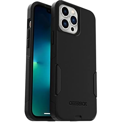 OtterBox iPhone 13 Pro Max & iPhone 12 Pro Max Commuter Series Case - Black, Slim & Tough, Pocket-Friendly, with Port Protection Cover