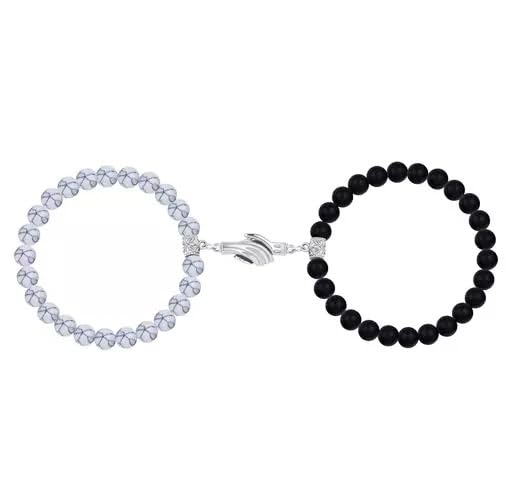 Couple bracelets for girls boys boyfriend girlfriend propose proposal Heart Magnetic Stainless Steel Bracelets Chain for Men Women Valentine's Day couple gifts lovers couples friendship 287-image-8