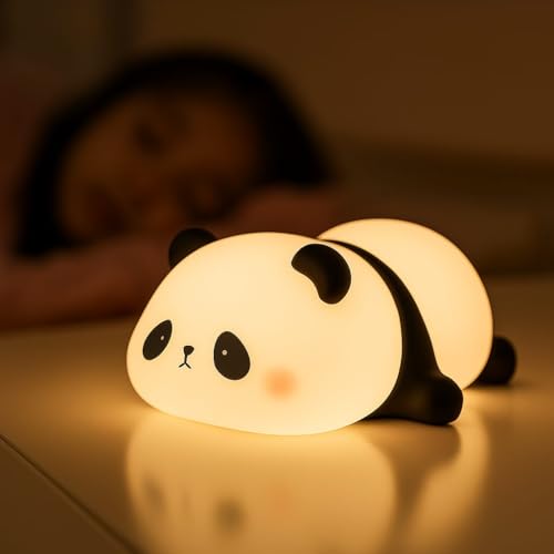 Mini Luminária Abajur de Panda com LED Colorido, Luz Noturna com ...