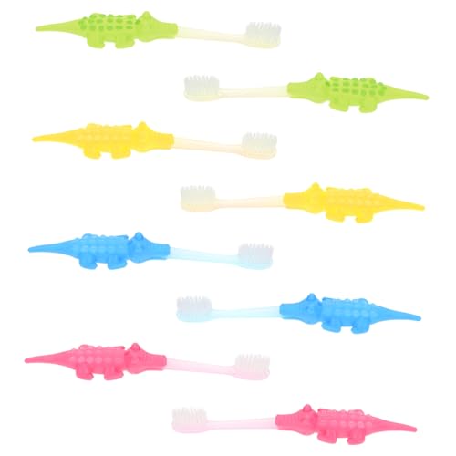 FIXOSHEE 8 piezas Cepillo Dientes Cerdas Suaves Cabezal Pequeño Cuidado Oral Infantil Herramienta Limpieza Dientes Bebés Colores Surtidos