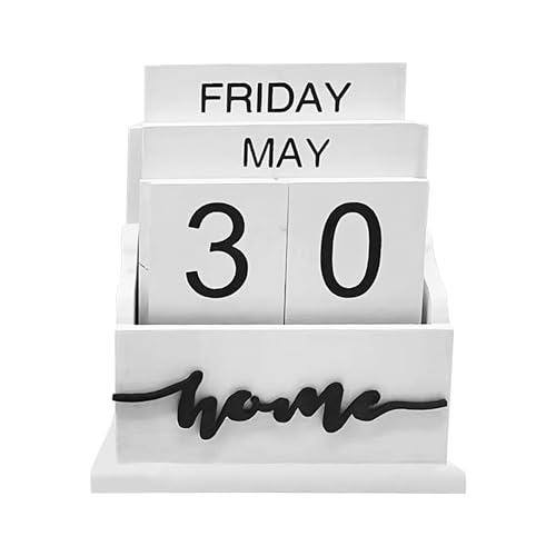 Calendrier de bureau en bois durable pour remplacer les éphémérides jetables avec style