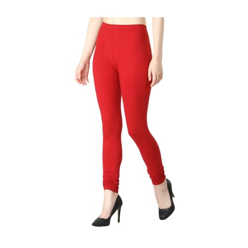 Image of Women's Slim Fit Cotton Lycra Churidar Leggings|Full Length|