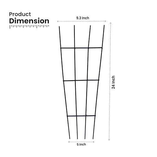 Image of Urban Plant Greenweave Plant Trellis - Durable Support for Climbing Plants, Vines, and Creepers, Ideal for Indoor and Outdoor Gardening Use Black (Pack of 3)