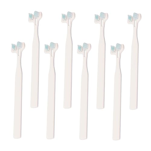 FONDOTIN 8pcs Pet Toothbrush Set Dog Toothbrush for Small Breed for Household Cat Pet Brush