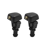 X AUTOHAUX 2pcs Black Plastic Front Windshield Wiper Nozzles 28931-7S000 for Nissan Titan Armada 2004-2015