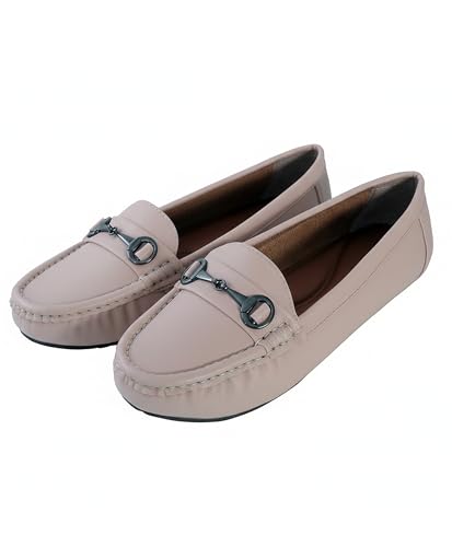 Image of CatBird Women's Metal Detail Slip-On Loafers | Cushioned Comfort Flats | Lightweight Office & Casual Shoes | Anti-Slip Sole Footwear