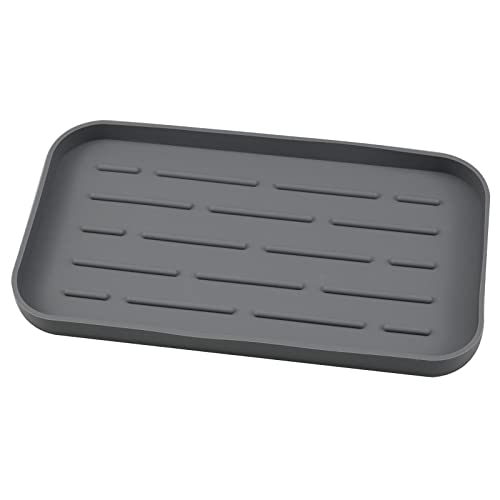 milaosk 1 Porte-éponge en Silicone, Petit Plateau d'évier de Cuisine, Porte-Savon pour évier de Cuisine, Tapis d'égouttoir à Vaisselle en Silicone pour éponges, brosses, Salle de Bain, Cuisine Cover