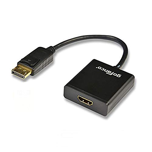 gofanco® Gold Plated DisplayPort to HDMI Active Converter for 4K UltraHD Display/Monitor - Eyefinity Compatible, DisplayPort 1.2 - Black Male to Male - Multiple Screens Supported for Gaming (DPHDMIA) gofanco® Gold Plated DisplayPort to HDMI Active Converter for 4K UltraHD Display/Monitor - Eyefinity Compatible, DisplayPort 1.2 - Black Male to Male - Multiple Screens Supported for Gaming (DPHDMIA)
