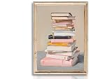 Pink Books Wall Art Aesthetic Reading Lovers Paintings Wall Decor Inspirational Educational Posters Prints for Home Bedroom Classroom Library Unframed