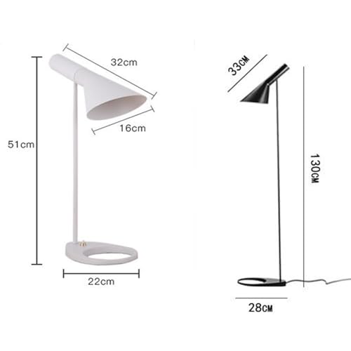 Lámpara de pie industrial con cabezal ajustable E27 en metal negro 4