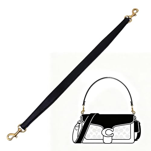 MMDOCO Correa para el hombro de piel, la correa de hombro de repuesto ideal para una bandolera, accesorio para correa de hombro, apto para Tabby26 (longitud: 51 cm, ancho: 2,4 cm, negro)