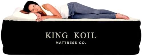 King Koil Luxury Air Mattress Queen with Built in Pump, Integrate...