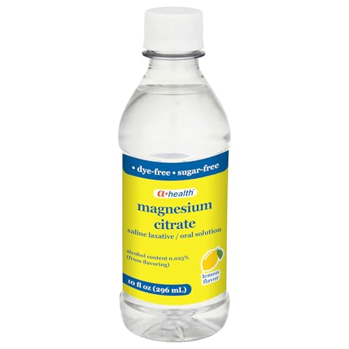 A+Health Magnesium Citrate Oral Solution Saline Laxative Lemon 10 Fl Oz