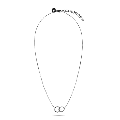 Tamaris Halskette für Damen, Halsschmuck mit Infinity Anhängern, wasserfest aus Edelstahl, Schwarz – Ansicht 3