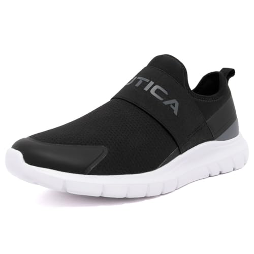 Image of Nautica Men's Slip-On Sneakers - Casual Fashion Shoes for Walking, in Medium & Wide Widths