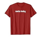 Photo Gallery minimal christmas santa baby cute top per le donne maglietta Photo Gallery minimal christmas santa baby cute top per le donne maglietta