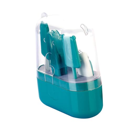 HONITANO Cortaúñas para Bebés con Diseño Infantil Mango Ergonómico Cómodo y Seguro Kit de Manicura para Recién Nacidos Fácil de Limpiar y Usar Color Verde