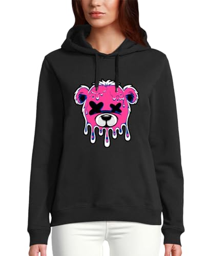 Sweat à capuche nounours rose restez au chaud avec style grâce à l'ourson fluo