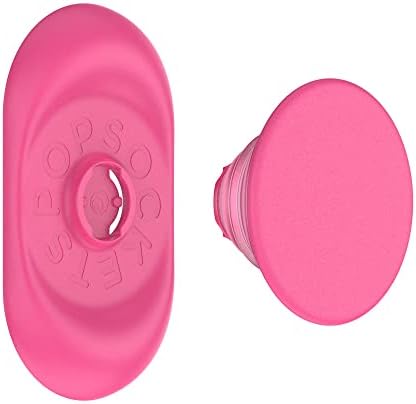 PopSockets: PopGrip Pocketable - Pocket Friendly Phone Stand and Grip with a Swappable Top - Neon Pink