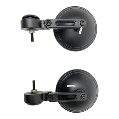 Image of Dhe Best Bike Motorcycle Anti Glare Handlebar Bar End Mirrors Rear view Round Mirror Foldable and Adjustable Mirror Set of 2 Black Suitable For Jawa Forty Two,42 Bobber,Yezdi&Perak