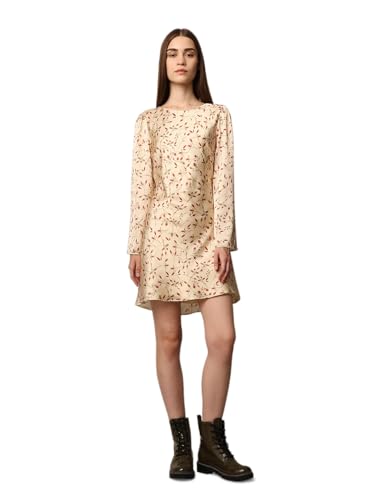 Image of ONLY Women's Floral Print Satin Fit & Flare Mini Dress