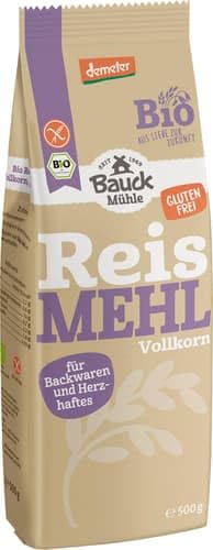 Bauck BIO Reismehl Vollkorn glutenfrei (0.5 kg)