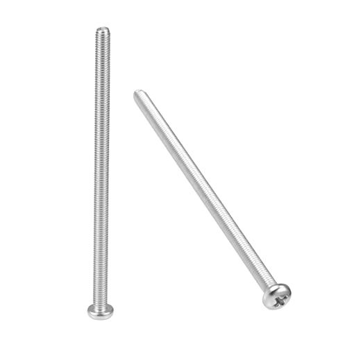 Vis M5x100mm acier inoxydable 304 cruciforme uxcell : lot de 10 vis de fixation filetées