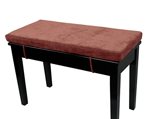 Loveboat Piano Bench Cushion, Washable Bench Pad for Shoe Storage, Window, Piano, Dining 30'x14'x2' Brick Red